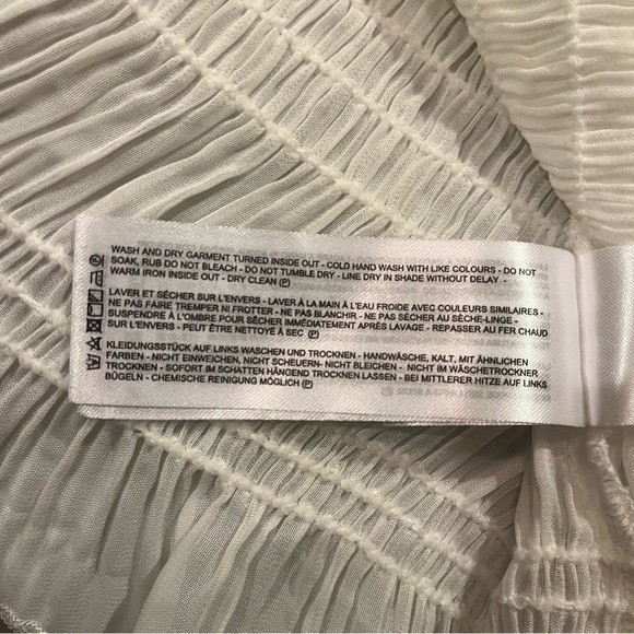 Keepsake The Label Naive High Neck Blouse in Ivory White Chiffon Sparkle - Picture 15 of 17